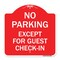 Signmission Parking Reserved for Guests Only, Red & White Aluminum Architectural Sign, 18" x 18", RW-1818-23386 A-DES-RW-1818-23386 - alternate 1